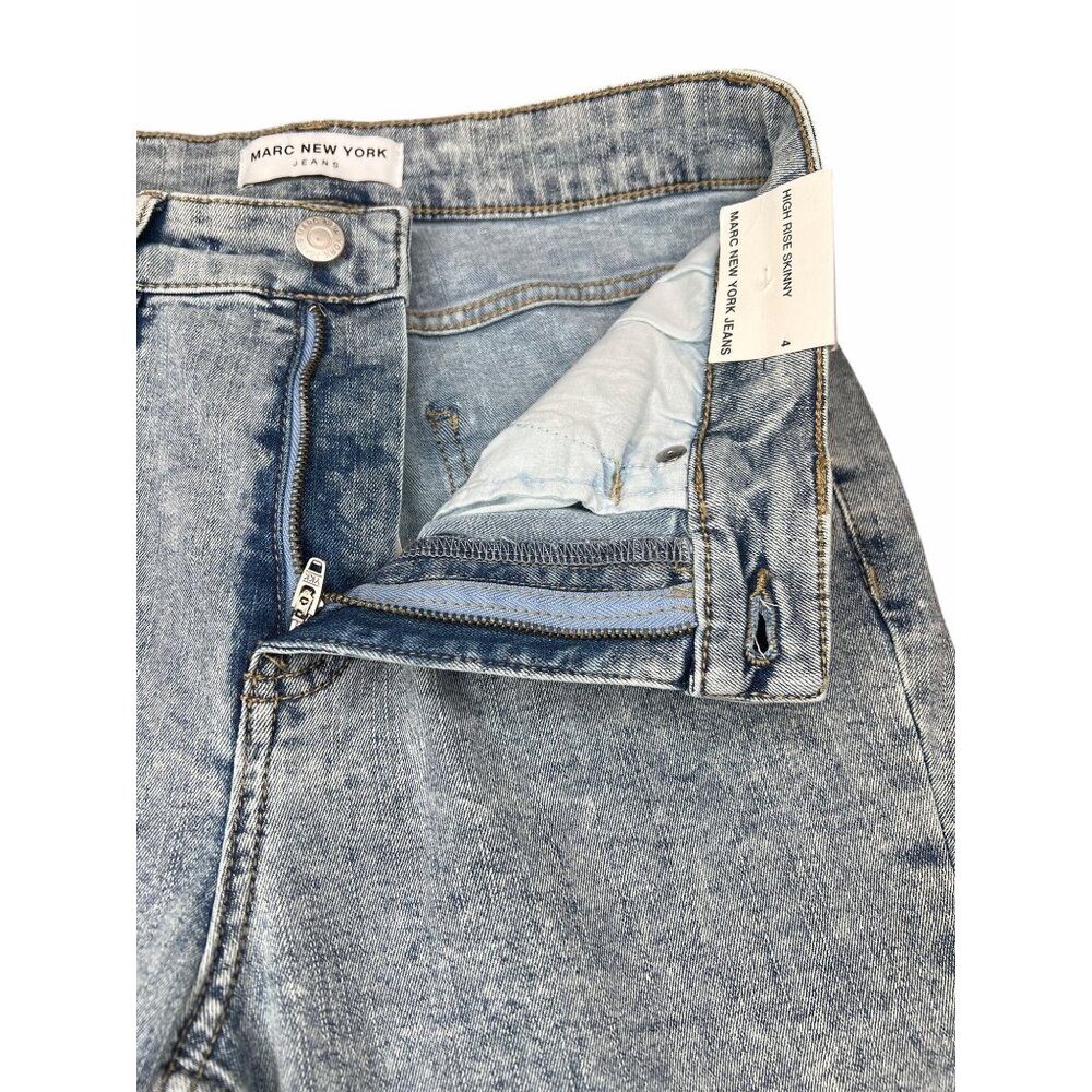 Marc New York Womens Light Wash High-Rise Skinny Jeans Size 4 - Picture 7 of 14